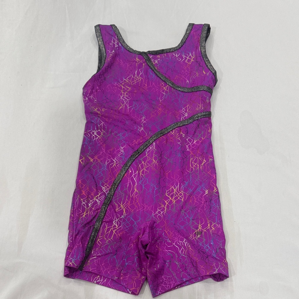 Danskin Purple and Black Patterned Leotard